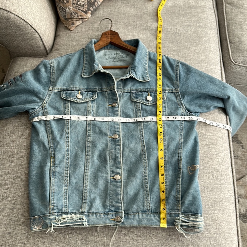 Beach Surf Club Distressed Denim Jacket - Picture 9 of 10